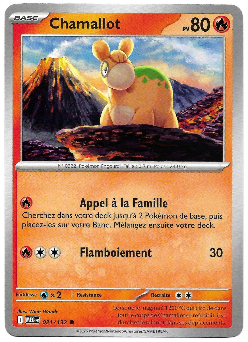 Carte Pokémon Chamallot n°21/132, extension Méga-Évolution (ME01), version française