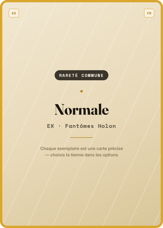 Carte Pokémon Commune Normale, extension EX Fantômes Holon