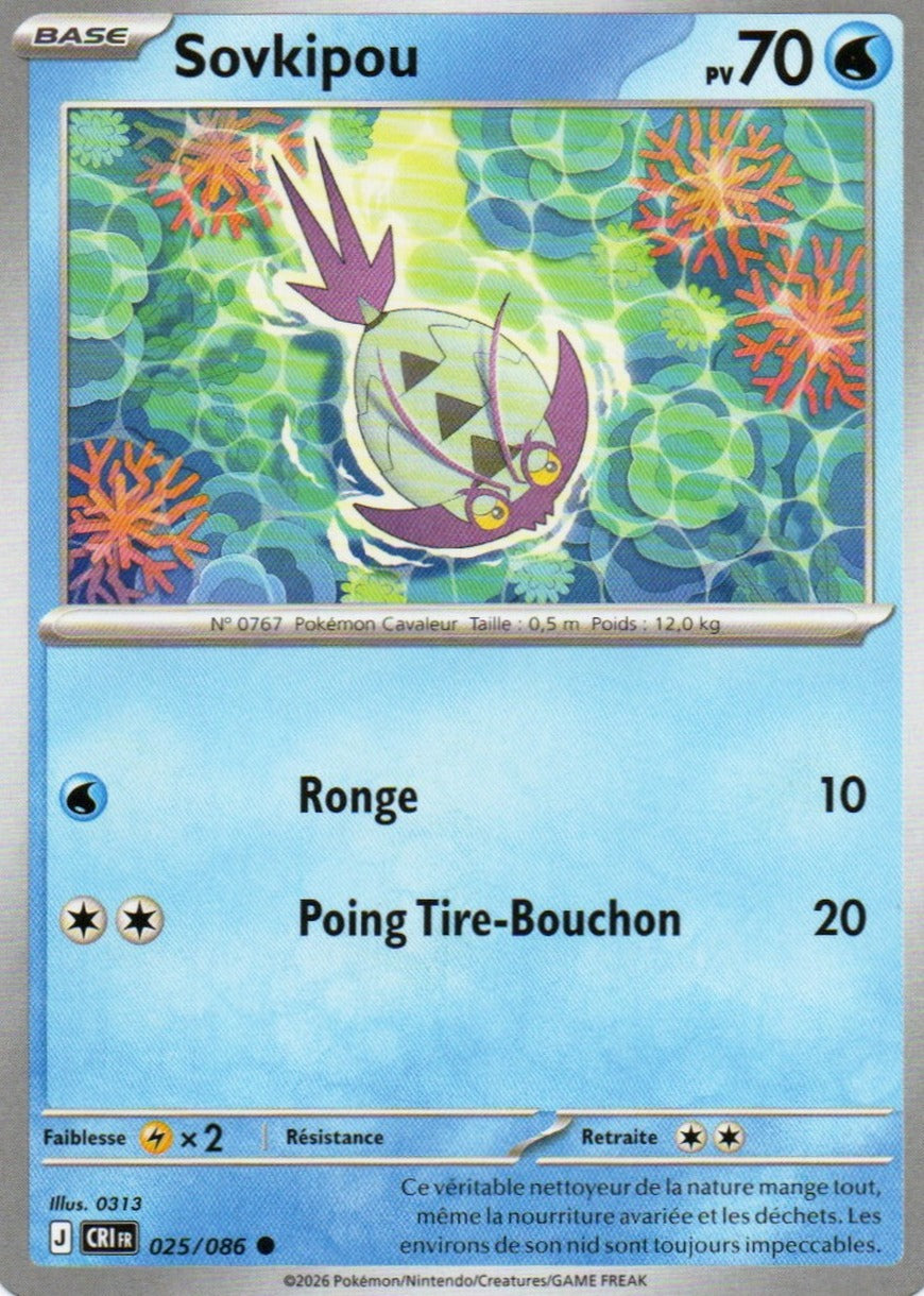 Carte Pokémon Sovkipou n°25/86, extension Méga-Évolution – Chaos Ascendant, version française