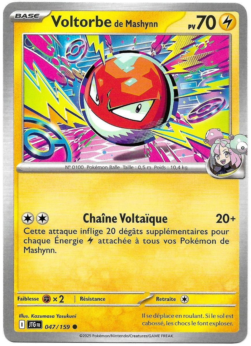 Carte Pokémon Voltorbe de Mashynn n°47/159, extension Écarlate et Violet – Aventures Ensemble, version française