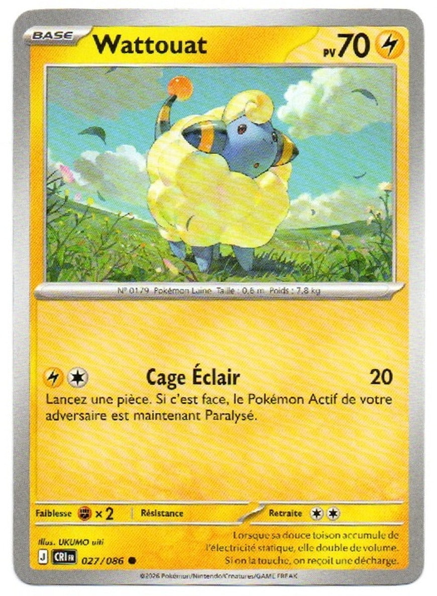 Carte Pokémon Wattouat n°27/86, extension Méga-Évolution – Chaos Ascendant, version française