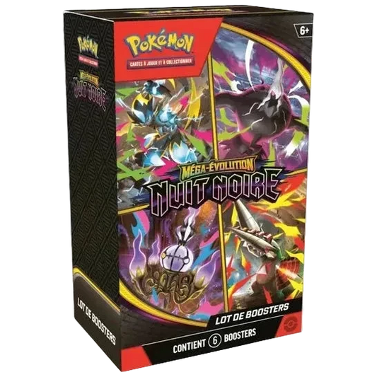 Bundle Pokémon Méga-Évolution Nuit Noire ME05 – 6 boosters version française scellé – lesbonbonsdesid.fr