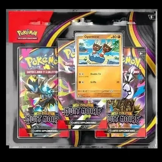 Pokémon Tripack Méga-Évolution Nuit Noire ME05 — FR