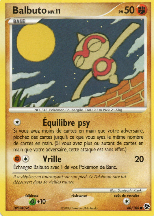 Carte Pokémon Balbuto, DP4 Duels au Sommet, numéro 060, commune normale