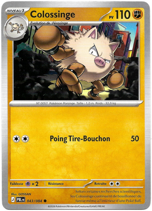 Carte Pokémon Colossinge n°43/84, extension Méga-Évolution Nuit Noire, version française