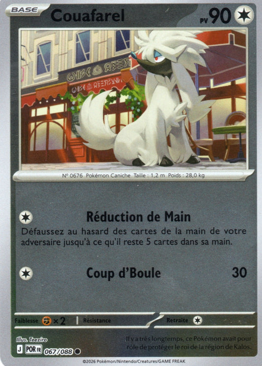 Carte Pokémon Couafarel, ME03 Équilibre Parfait, numéro 067, commune reverse