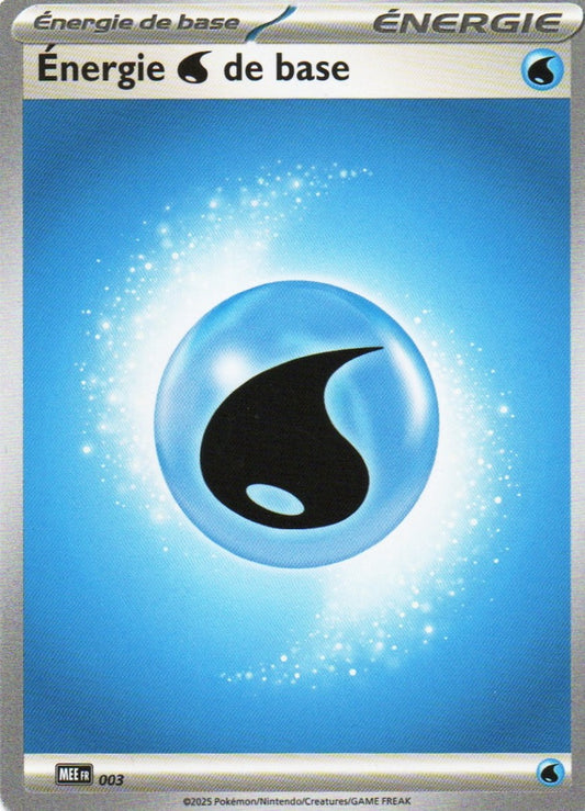 Carte Pokémon Énergie Eau de base, n°003, extension Méga-Évolution Energies, version française