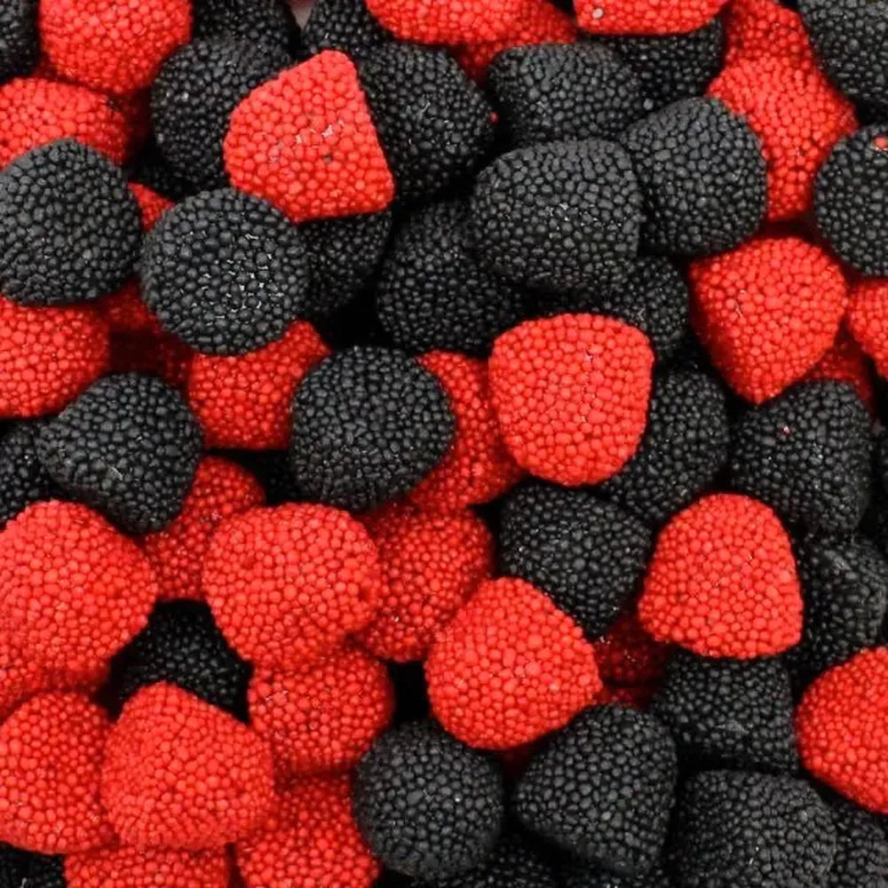 FINI Mûres et Framboises – Bonbons gélifiés moelleux vrac – lesbonbonsdesid.fr