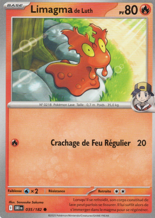 Carte Pokémon Limagma de Luth, DRI Rivalités Destinées, numéro 035, commune normale