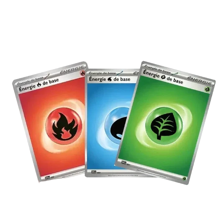 Lot 10 cartes Énergie Pokémon FR 7 types + 1 sleeve de protection – lesbonbonsdesid.fr
