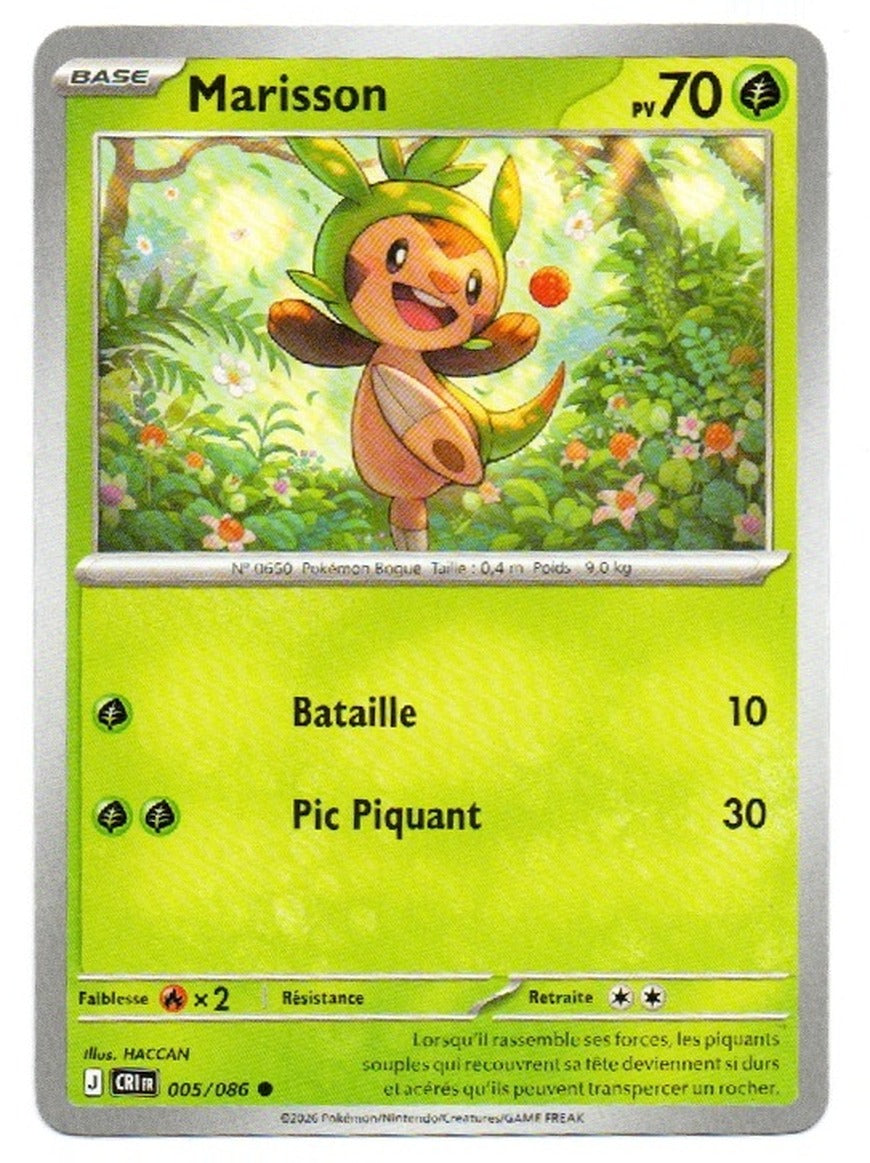 Carte Pokémon Marisson n°5/86, extension Méga-Évolution – Chaos Ascendant, version française