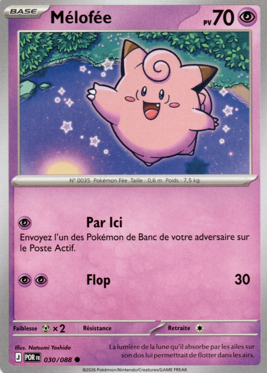 Carte Pokémon Mélofée, ME03 Équilibre Parfait, numéro 030, commune normale