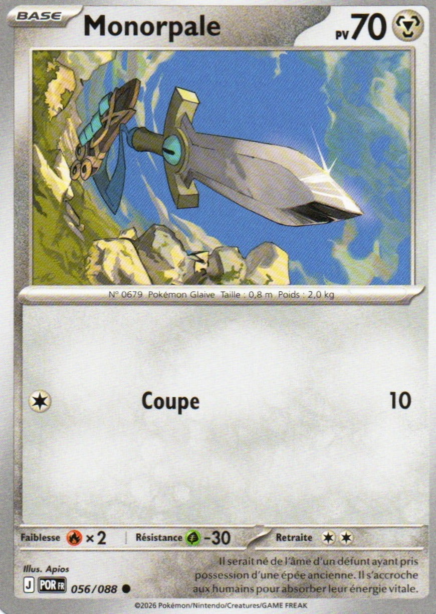 Carte Pokémon Monorpale n°56/88, extension Méga-Évolution – Équilibre Parfait, version française