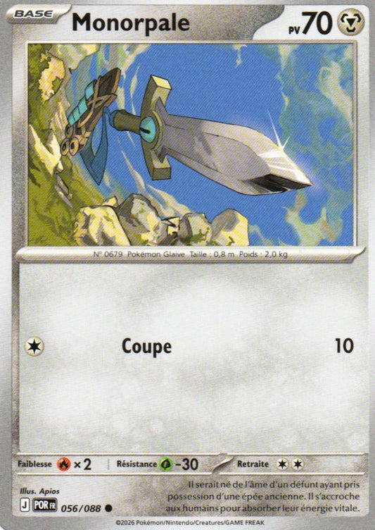 Carte Pokémon Monorpale n°56/88, extension Méga-Évolution – Équilibre Parfait, version française