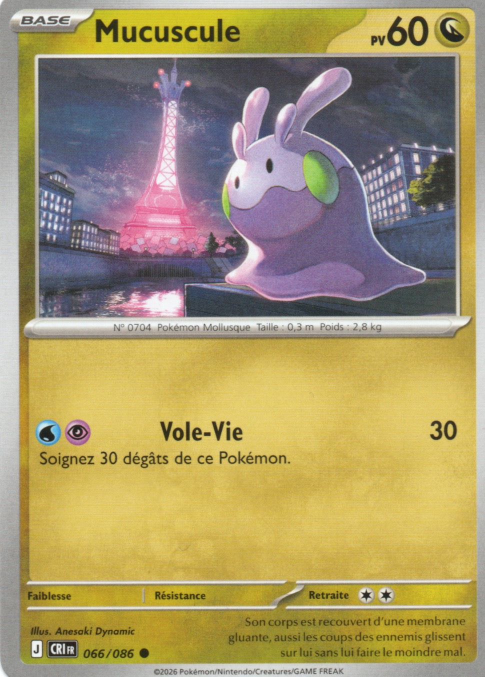 Carte Pokémon Mucuscule, ME04 Chaos Ascendant, numéro 066, commune normale