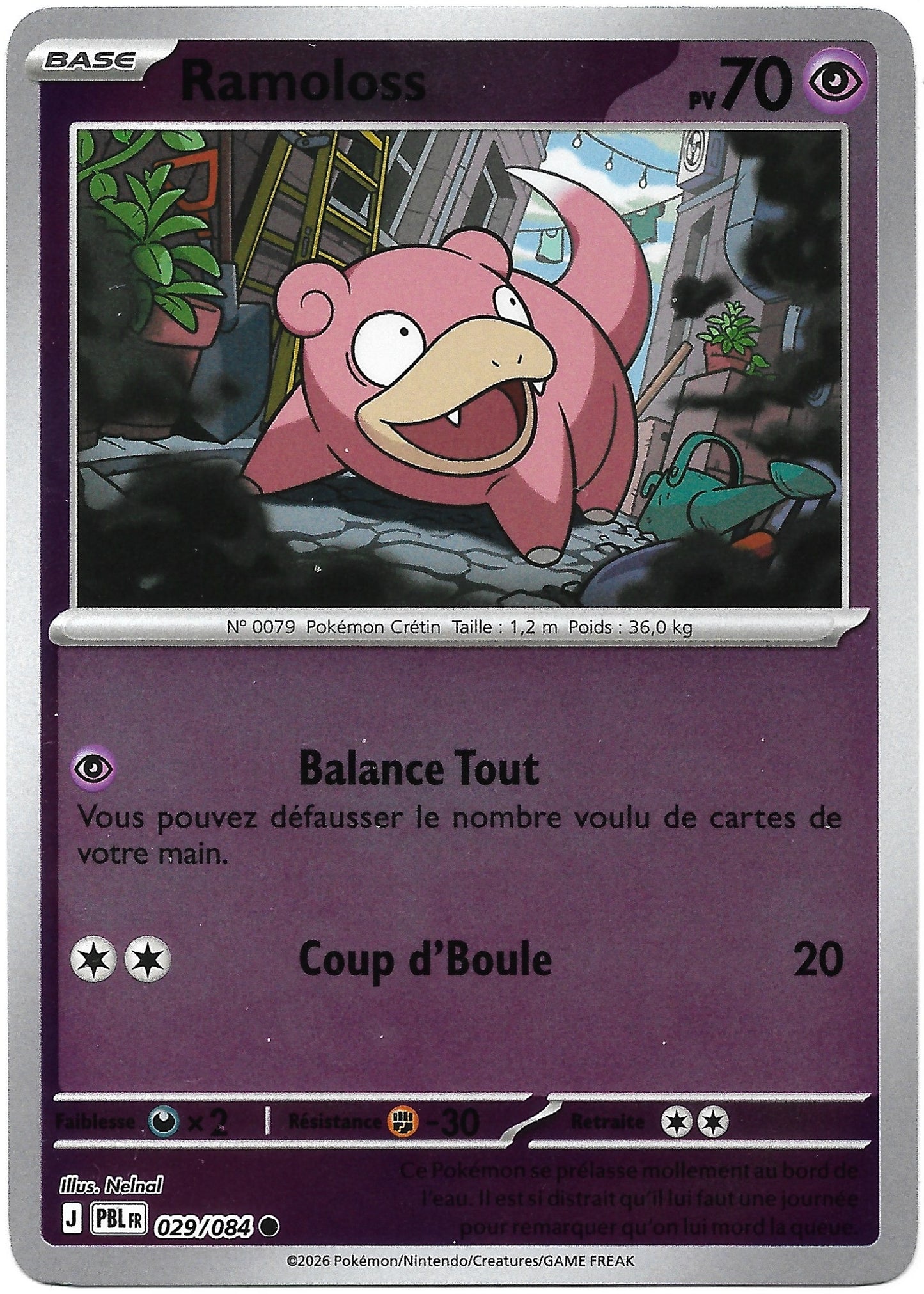 Carte Pokémon Ramoloss n°29/84 Reverse Holo, extension Méga-Évolution Nuit Noire, version française