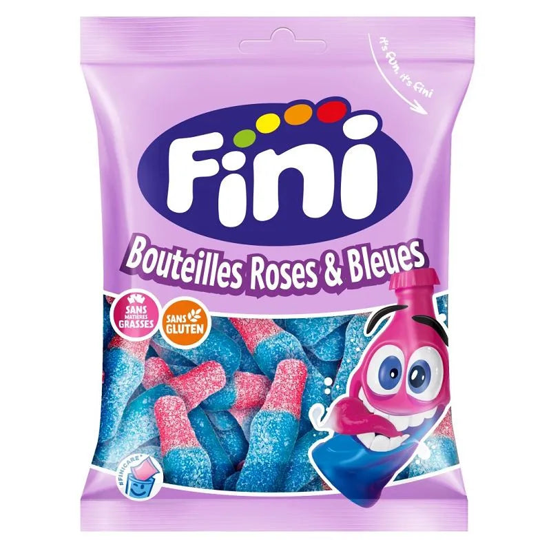 sachet bonbon bouteilles roses et bleues FINI 90g-lesbonbonsdesid.fr