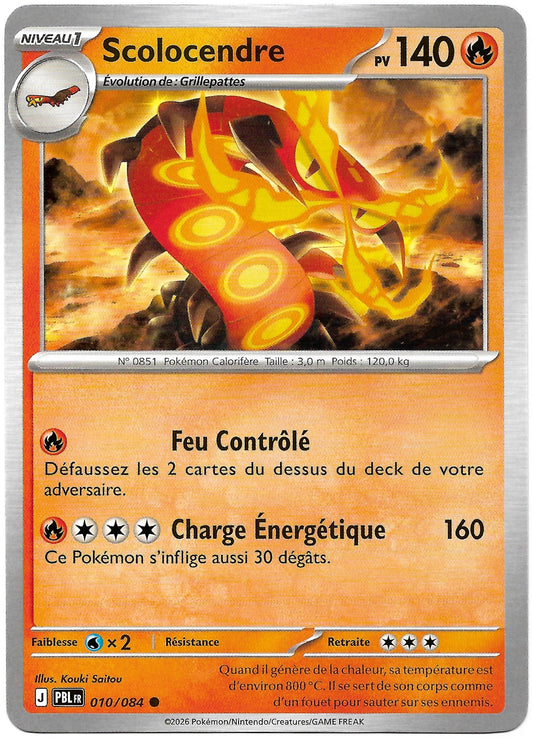 Carte Pokémon Scolocendre n°10/84, extension Méga-Évolution Nuit Noire, version française