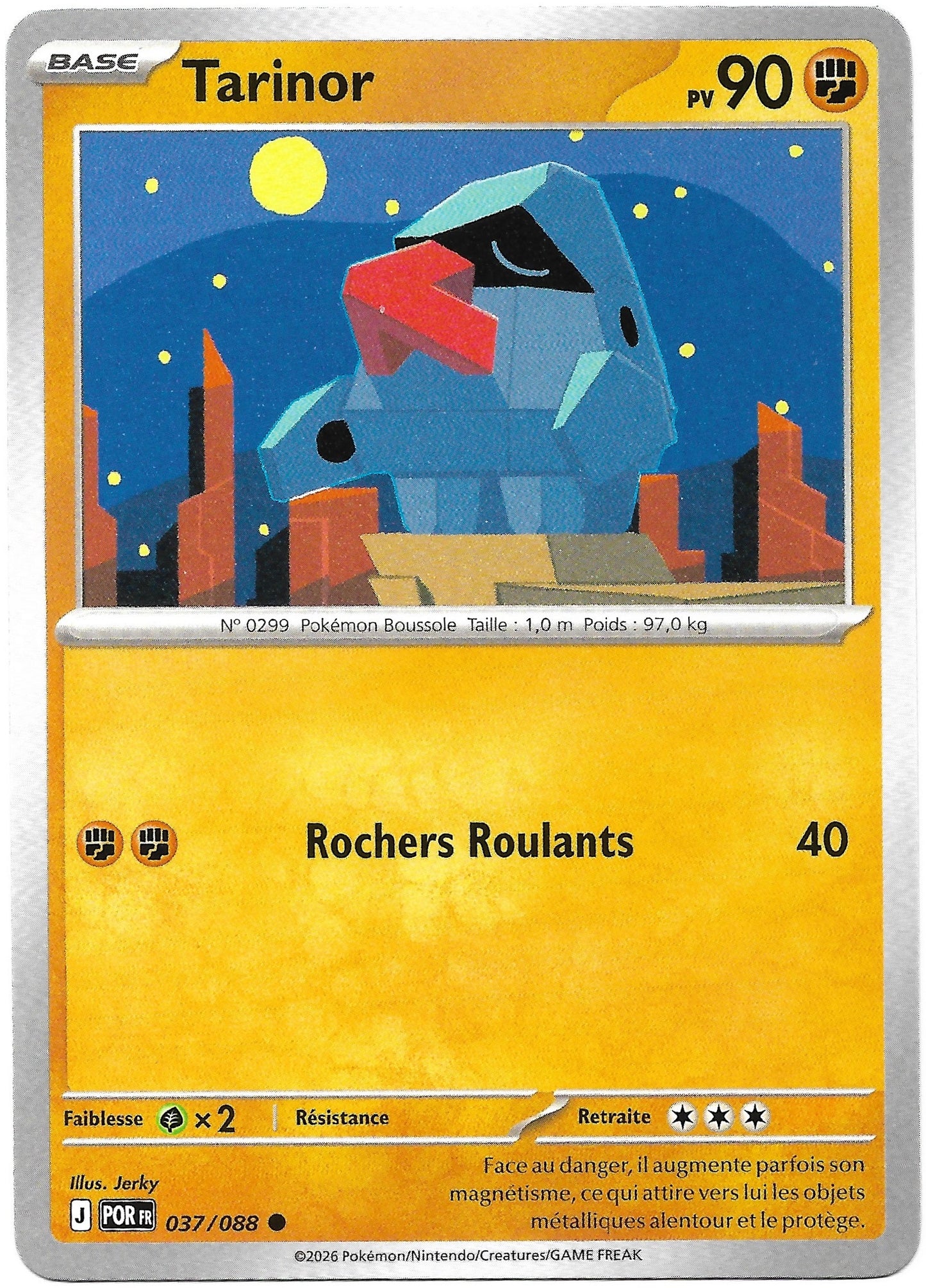 Carte Pokémon Tarinor n°37/88, extension Méga-Évolution Équilibre Parfait, version française
