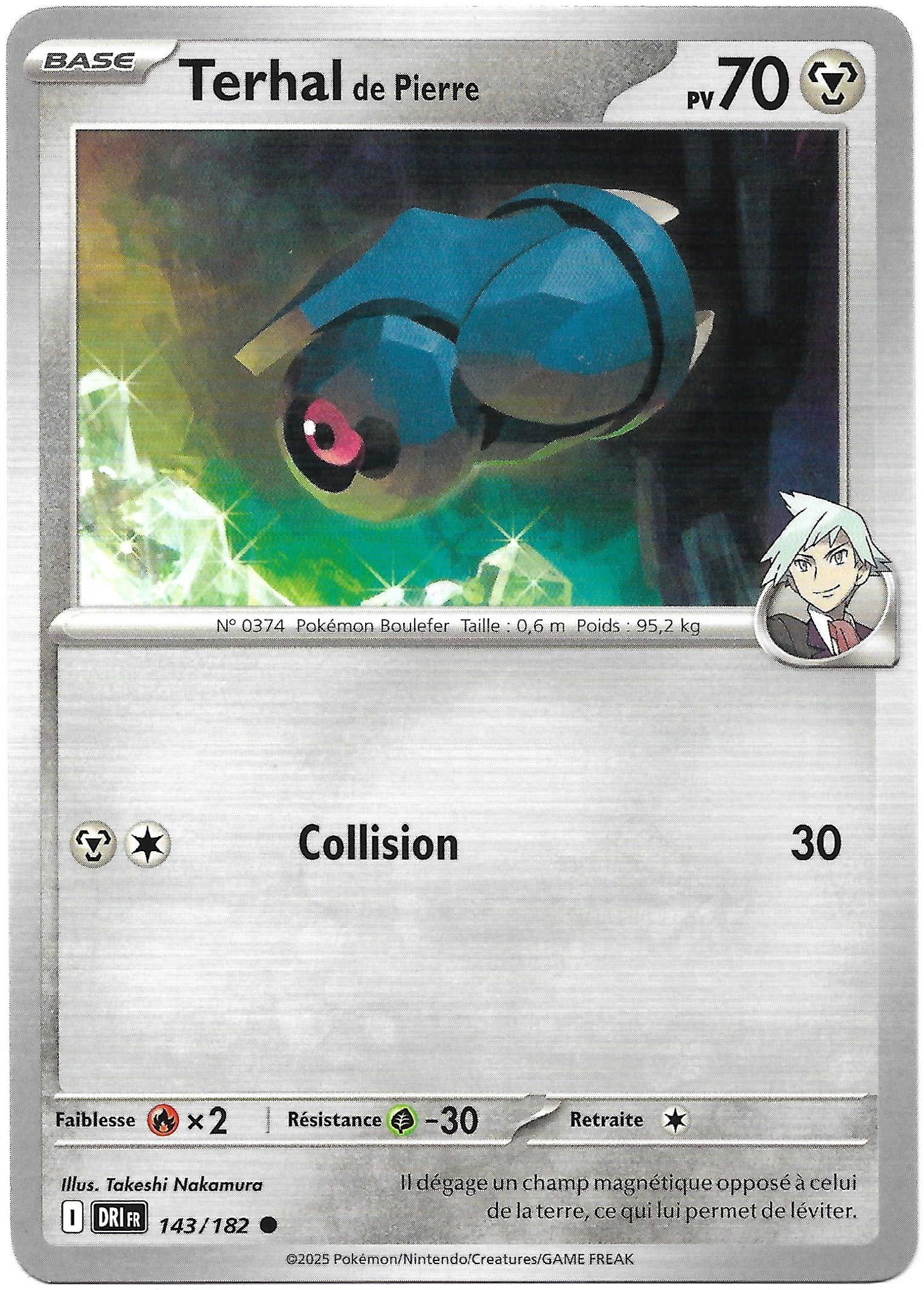 Carte Pokémon Terhal de Pierre n°143/182, extension Écarlate et Violet Rivalités Destinées, version française