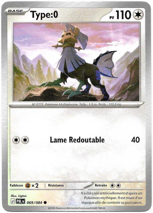 Carte Pokémon Type:0 n°69/84, extension Méga-Évolution Nuit Noire, version française