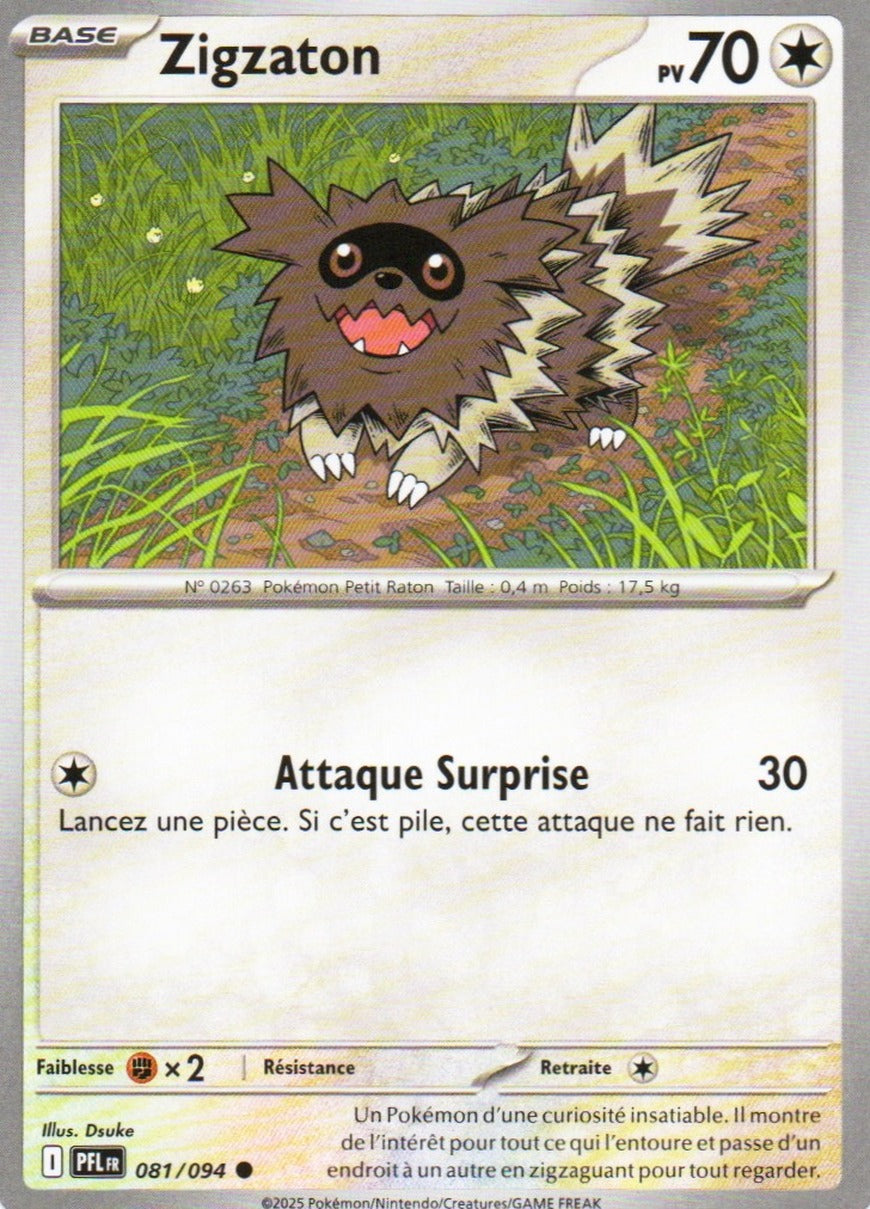 Carte Pokémon Zigzaton n°81/94, extension Méga-Évolution – Flammes Fantasmagoriques, version française